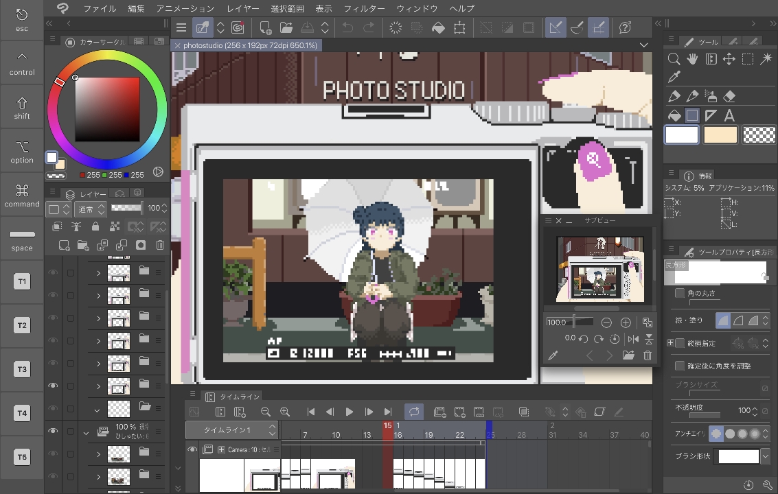 Clip Studio Ipad Mini 6でドット絵をつくるのたのしいよ 苔茎科テラリウム